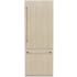 ZLINE RBIVZ30G - ZLINE Autograph Edition 30 in. 16.1 cu. ft. Panel Ready Built-In Bottom Freezer Refrigerator with Water Dispenser and Ice Maker with Polished Gold Accents (RBIVZ-30-G) front, closed, with panels.