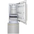 ZLINE Autograph Edition RBIVZSN30CB - ZLINE Autograph Edition 30 in. 16.1 cu. ft. Built-In Bottom Freezer Refrigerator with Water Dispenser and Ice Maker in Satin Stainless Steel with Champagne Bronze Accents (RBIVZ-SN-30-CB) front, refrigeration compartment and bottom freezer drawers open wi