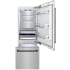 ZLINE Autograph Edition RBIVZSN30MB - ZLINE Autograph Edition 30 in. 16.1 cu. ft. Built-In Bottom Freezer Refrigerator with Water Dispenser and Ice Maker in Satin Stainless Steel with Matte Black Accents (RBIVZ-SN-30-MB) front, refrigeration compartment and bottom freezer drawers open with li
