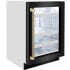 ZLINE RBSOZBS24KCB - ZLINE Autograph Edition 24 in. Touchstone 151 Can Beverage Fridge with Black Stainless Steel Glass Door and Champagne Bronze Helix Handle (RBSOZ-BS-24-KCB) side. 24 Inch Touchstone Beverage Center