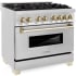 ZLINE Autograph Edition RAZ36G - 36 Inch Freestanding Dual Fuel Range