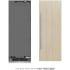 ZLINE RBCRV30 - ZLINE 30 in. 16.7 cu. ft. Panel Ready Column Refrigerator with Graphite Gray Interior (RBCRV-30) unit next to custom wood panel and handle. Text: Handle and panel not included. 30 Inch Refrigerator Column