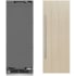 ZLINE RBCRV30 - ZLINE 30 in. 16.7 cu. ft. Panel Ready Column Refrigerator with Graphite Gray Interior (RBCRV-30) front, next to custom panels and handles. 30 Inch Refrigerator Column