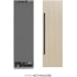 ZLINE RBCRVZ24MB - ZLINE Autograph Edition 24 in. 12.5 cu. ft. Panel Ready Column Refrigerator with Graphite Gray Interior and Matte Black Accents (RBCRVZ-24-MB) front, next to custom panel and handle. Text: Panel not included.