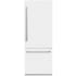 ZLINE RBIVWM30 - ZLINE 30 in. 16.1 cu. ft. Built-In 2-Door Bottom Freezer Refrigerator with Internal Water and Ice Dispenser in White Matte (RBIV-WM-30) 30 Inch Built-in Bottom Freezer Refrigerator