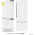 ZLINE RBIVWM30 - ZLINE 30 in. 16.1 cu. ft. Built-In Bottom Freezer Refrigerator with Water Dispenser and Ice Maker in White Matte (RBIV-WM-30) front. Next to panels and handles. 30 Inch Built-in Bottom Freezer Refrigerator