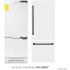ZLINE RBIVZWM30MB - ZLINE Autograph Edition 30 in. 16.1 cu. ft. Built-In Bottom Freezer Refrigerator with Water Dispenser and Ice Maker in White Matte with Matte Black Accents (RBIVZ-WM-30-MB) front. Next to panels and handles. 30 Inch Built-in Bottom Freezer Refrigerator