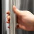 ZLINE Autograph Edition RBIVHZKPN30 - ZLINE Autograph Edition 30 in. Built-In Refrigerator Helix Handles (Set of 2) in Polished Nickel (RBIVHZ-K-PN-30) on appliance showing diamond knurled details. 30 in. Built-In Refrigerator Helix Handles