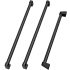 ZLINE Autograph Edition RBIVHZKPN36 - ZLINE 36 in. Built-In Refrigerator Helix Handles (Set of 3) in Black Stainless Steel (RBIVHZ-K-BS-36) main image. 36 in. Built-In Refrigerator Helix Handles