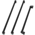 ZLINE Autograph Edition RBIVHZKMB36 - ZLINE Autograph Edition 36 in. Built-In Refrigerator Helix Handles (Set of 3) in Matte Black (RBIVHZ-K-MB-36) main image. 36 in. Built-In Refrigerator Helix Handles