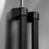 ZLINE Autograph Edition RBIVHZKPN36 - ZLINE 36 in. Built-In Refrigerator Helix Handles (Set of 3) in Black Stainless Steel (RBIVHZ-K-BS-36) on appliance showing diamond knurled details. 36 in. Built-In Refrigerator Helix Handles