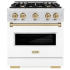 ZLINE Classic Series CDRSZWM30CB - 30 Inch Freestanding Dual Fuel Range