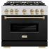 ZLINE Classic Series CDRSZBLM36CB - 36 Inch Freestanding Dual Fuel Range