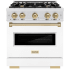 ZLINE Classic Series CDRSZWM30CB - 30 Inch Freestanding Dual Fuel Range