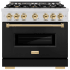 ZLINE Classic Series CDRZBLM36G - 36 Inch Freestanding Dual Fuel Range