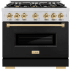 ZLINE Classic Series CDRZBLM36G - 36 Inch Freestanding Dual Fuel Range