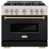 ZLINE Classic Series CDRZBLM36CB - 36 Inch Freestanding Dual Fuel Range