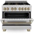 ZLINE Autograph Edition RASZSN36CB - 36 Inch Autograph Edition Dual Fuel Range - Front Half Open