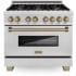 ZLINE Autograph Edition RASZSN36CB - 36 Inch Autograph Edition Dual Fuel Range with 6 Italian Burners