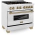 ZLINE Autograph Edition RASZSN36CB - 36 Inch Autograph Edition Dual Fuel Range with 4.6 Cu. Ft. Oven Capacity - Angled