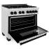ZLINE Autograph Edition RASZSN36MB - 36 Inch Autograph Edition Dual Fuel Range with 6 Italian Burners