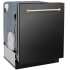 ZLINE Autograph Edition DWMTZBS24G - ZLINE Autograph Edition 24 in. Monument Series 3rd Rack Dishwasher with Auto Door Open Drying, 44dBa, Black Stainless Steel Panel with Polished Gold Handle (DWMTZ-BS-24-G) side. 24 Inch Fully Integrated Dishwasher