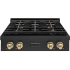 ZLINE Paramount PSRTBZ30CB - ZLINE Autograph Edition 30 in. Paramount Gas Rangetop with 4 Burner DuoPro Cooktop in Black Stainless Steel and Champagne Bronze Accents (PSRTBZ-30-CB) front. 30 Inch Gas Rangetop with 4 Sealed Burners