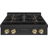 ZLINE Paramount PSRTBZ30G - ZLINE Autograph Edition 30 in. Paramount Gas Rangetop with 4 Burner DuoPro Cooktop in Black Stainless Steel and Polished Gold Accents (PSRTBZ-30-G) front. 30 Inch Gas Rangetop with 4 Sealed Burners