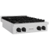 ZLINE Paramount SRTSZ30MB - ZLINE Autograph Edition 30 in. Paramount Gas Rangetop with 4 Burners and Porcelain Cooktop in Satin Stainless Steel with Matte Black Accents (SRTSZ-30-MB) side. 30 Inch Gas Rangetop with 4 Sealed Brass Burners
