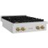 ZLINE Paramount SRTSZ30CB - ZLINE Autograph Edition 30 in. Paramount Gas Rangetop with 4 Burners and Porcelain Cooktop in Satin Stainless Steel with Champagne Bronze Accents (SRTSZ-30-CB) side. 30 Inch Gas Rangetop with 4 Sealed Brass Burners