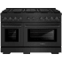 ZLINE PSDRB48 - ZLINE 48 in. 6.7 cu. ft. Paramount Dual Fuel Range with 8 Burner DuoPro Cooktop and Dual Ovens in Black Stainless Steel (PSDRB-48)