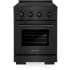 ZLINE Paramount SINRB24 - ZLINE 24 in. 3.2 cu. ft. Paramount Induction Range with 3 Element Cooktop and Electric Convection Oven in Black Stainless Steel (SINRB-24) 24 Inch Freestanding Induction Range