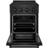 ZLINE Paramount SINRB24 - ZLINE 24 in. 3.2 cu. ft. Paramount Induction Range with 3 Element Cooktop and Electric Convection Oven in Black Stainless Steel (SINRB-24) front, oven open. 24 Inch Freestanding Induction Range