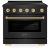 ZLINE Autograph Edition SINRBZ36CB - 36 Inch Freestanding Paramount Induction Range