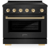 ZLINE Autograph Edition SINRBZ36G - 36 Inch Freestanding Paramount Induction Range