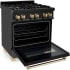 ZLINE Autograph Edition RABZ30G - 30 Inch Autograph Edition Dual Fuel Range Side Open
