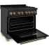 ZLINE Autograph Edition RABZ36CB - 36 Inch Autograph Edition Dual Fuel Range with 4.6 Cu. Ft. Oven Capacity Side Open