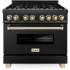 ZLINE Autograph Edition RABZ36G - 36 Inch Autograph Edition Dual Fuel Range with 6 Italian Burners