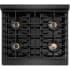 ZLINE Paramount PSRTBSZ30MBCB - ZLINE Designer Collection 30 in. Paramount Gas Rangetop with 4 Burner DuoPro Cooktop in Black Satin Stainless Steel with Matte Black and Champagne Bronze Accents (PSRTBSZ-30-MBCB) top-down, above cooktop. 30 inch Paramount Gas Rangetop