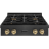 ZLINE Paramount PSRTBSZ30CB - ZLINE Autograph Edition 30 in. Paramount Gas Rangetop with 4 Burner DuoPro Cooktop in Black Satin Stainless Steel and Champagne Bronze Accents (PSRTBSZ-30-CB) front. 30 Inch Gas Rangetop with 4 Sealed Burners
