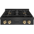 ZLINE Paramount PSRTBSZ30G - ZLINE Autograph Edition 30 in. Paramount Gas Rangetop with 4 Burner DuoPro Cooktop in Black Satin Stainless Steel and Polished Gold Accents (PSRTBSZ-30-G) front. 30 Inch Gas Rangetop with 4 Sealed Burners