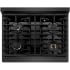 ZLINE Paramount SRTBS30 - ZLINE 30 in. Paramount Gas Rangetop with 4 Burners and Porcelain Cooktop in Black Satin Stainless Steel (SRTBS-30) top-down, above cooktop. 30 Inch Gas Rangetop with 4 Sealed Burners