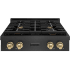 ZLINE Paramount SRTBSZ30CB - ZLINE Autograph Edition 30 in. Paramount Gas Rangetop with 4 Burners and Porcelain Cooktop in Black Satin Stainless Steel with Champagne Bronze Accents (SRTBSZ-30-CB) 30 Inch Gas Rangetop with 4 Sealed Brass Burners