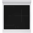 ZLINE Paramount SINRSZ24MB - ZLINE Autograph Edition 24 in. 3.2 cu. ft. Paramount Induction Range with 3 Element Cooktop and Electric Convection Oven in Satin Stainless Steel with Matte Black Accents (SINRSZ-24-MB) top-down, above induction cooktop. 24 Inch Freestanding Paramount Ind