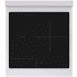 ZLINE Paramount SINRSZWM24G - ZLINE Autograph Edition 24 in. 3.2 cu. ft. Paramount Induction Range with 3 Element Cooktop and Electric Convection Oven in Satin Stainless Steel with White Matte Door and Polished Gold Accents (SINRSZ-WM-24-G) top-down, above cooktop. 24 Inch Freestandin