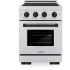 ZLINE Paramount SINRSZ24MB - ZLINE Autograph Edition 24 in. 3.2 cu. ft. Paramount Induction Range with 3 Element Cooktop and Electric Convection Oven in Satin Stainless Steel with Matte Black Accents (SINRSZ-24-MB) 24 Inch Freestanding Paramount Induction Range