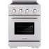ZLINE Paramount SINRS24 - ZLINE 24 in. 3.2 cu. ft. Paramount Induction Range with 3 Element Cooktop and Electric Convection Oven in Satin Stainless Steel (SINRS-24) 24 Inch Freestanding Induction Range