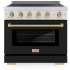 ZLINE Autograph Edition SINRSZBLM36CB - 36 Inch Freestanding Paramount Induction Range