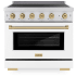 ZLINE Autograph Edition SINRSZWM36CB - 36 Inch Freestanding Paramount Induction Range
