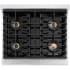 ZLINE Paramount PSRTSZ30MB - ZLINE Autograph Edition 30 in. Paramount Gas Rangetop with 4 Burner DuoPro Cooktop in Satin Stainless Steel and Matte Black Accents (PSRTSZ-30-MB) top-down, above cooktop. 30 Inch Gas Rangetop with 4 Sealed Burners